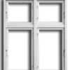 4-Rams Sidehengslet PVC-Vindu