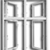 4-Rams Sidehengslet PVC-Vindu