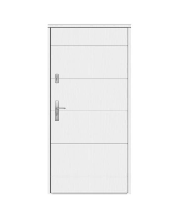 Design 26 C Vanlig HT Høyre Hvit Wiked Ytterdør Design 26 C